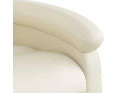 Poltrona de massagens reclinável couro artificial cor creme