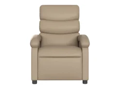 Poltrona de massagens reclinável couro artificial cappuccino