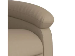 Poltrona de massagens reclinável couro artificial cappuccino