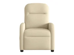 Poltrona de massagens reclinável elétrica tecido creme