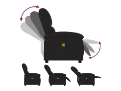 Poltrona de massagens reclinável tecido preto