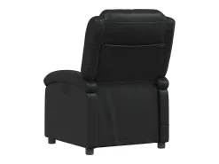 Poltrona de massagens reclinável couro artificial preto