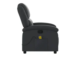 Poltrona de massagens reclinável couro genuíno preto