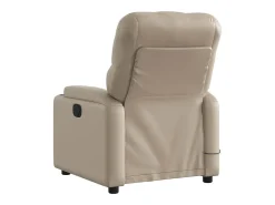 Poltrona de massagens reclinável couro artificial cappuccino