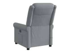 Poltrona de massagens reclinável tecido cinzento-claro
