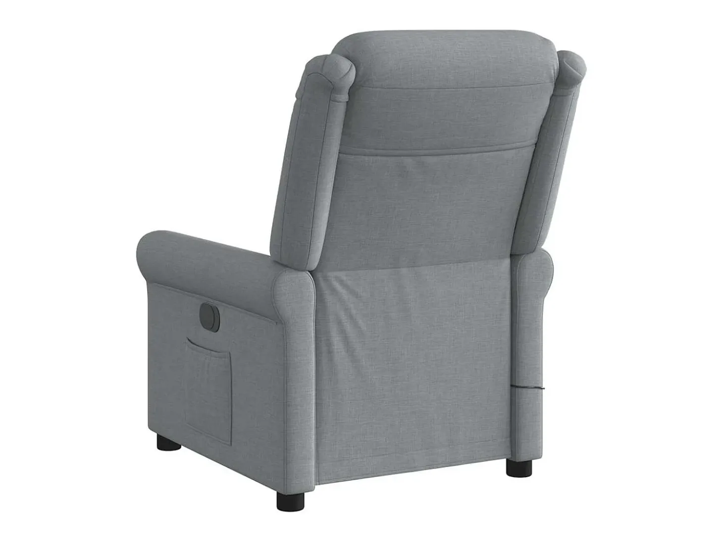 Poltrona de massagens reclinável tecido cinzento-claro