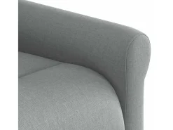 Poltrona de massagens reclinável tecido cinzento-claro