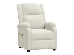 Poltrona de massagens veludo creme