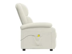Poltrona de massagens veludo creme