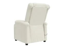 Poltrona de massagens veludo creme