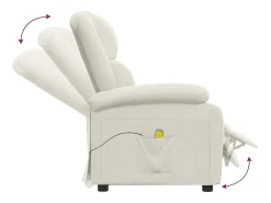 Poltrona de massagens veludo creme