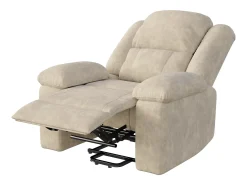 Poltrona de relaxamento elétrica para massagem - Vibração, calor e bolsos laterais - Marrom
