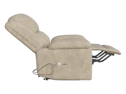 Poltrona de relaxamento elétrica para massagem - Vibração, calor e bolsos laterais - Marrom