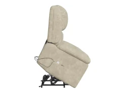 Poltrona de relaxamento elétrica para massagem - Vibração, calor e bolsos laterais - Marrom