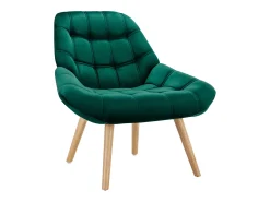 Poltrona de veludo verde estilo escandinavo capitonê LUOSTO