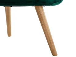 Poltrona de veludo verde estilo escandinavo capitonê LUOSTO
