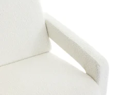 Poltrona design em tecido bouclé cor branca - ISPARTA