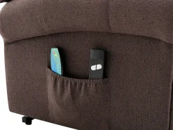 Poltrona elevatória articulada elétrica em tecido castanho LOVARI