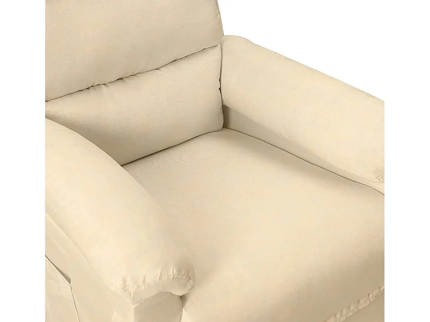 Poltrona elevatória de massagens elétrica tecido creme