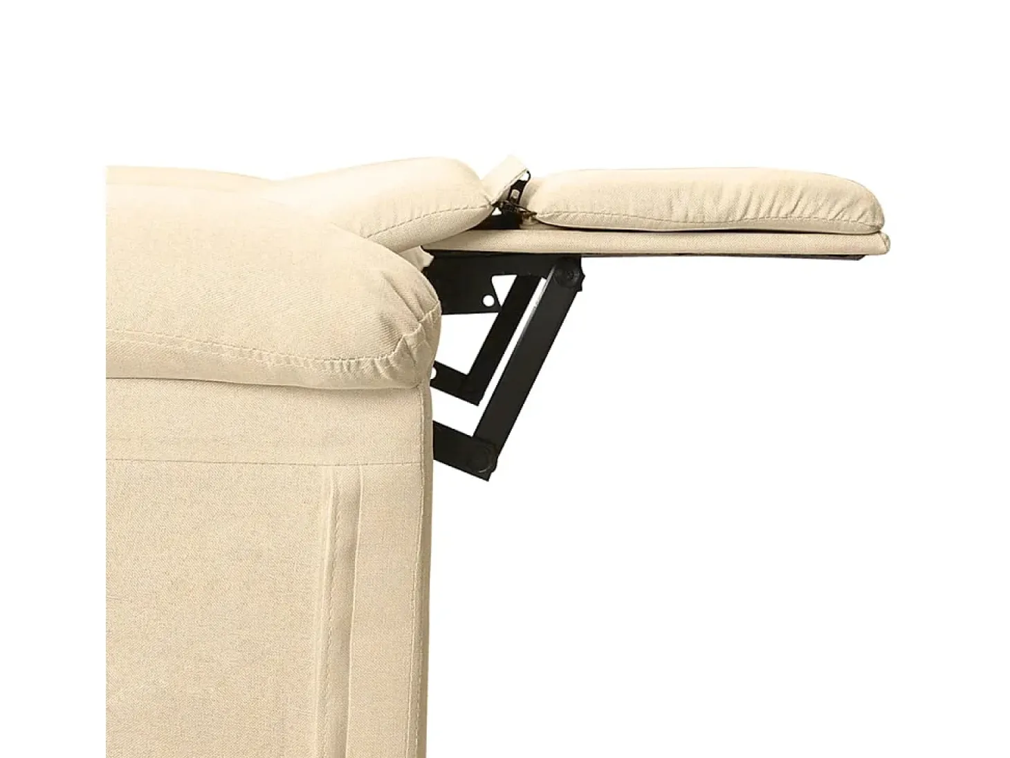 Poltrona elevatória de massagens elétrica tecido creme