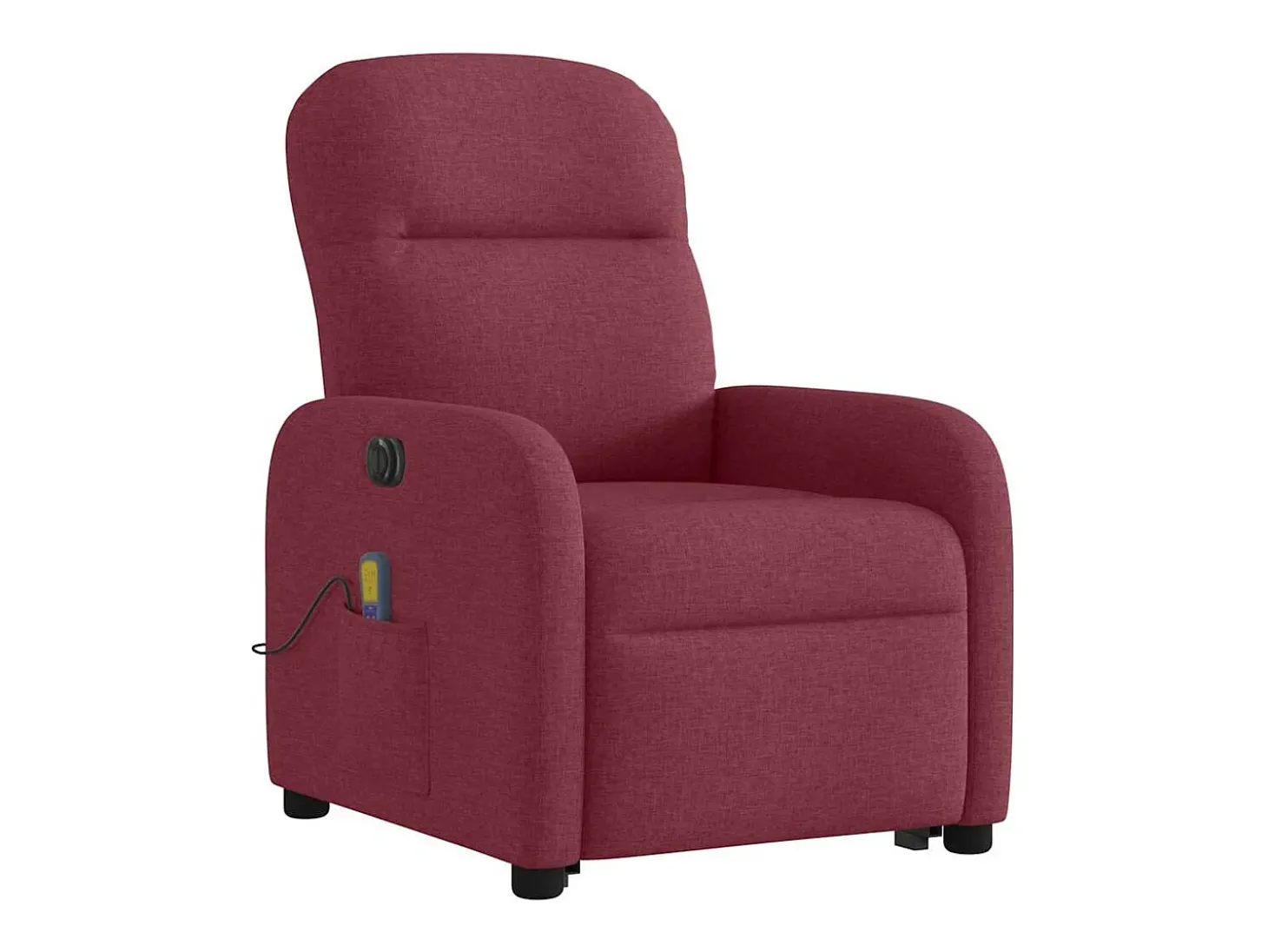 Poltrona elevatória de massagens elétrica tecido vermelho tinto