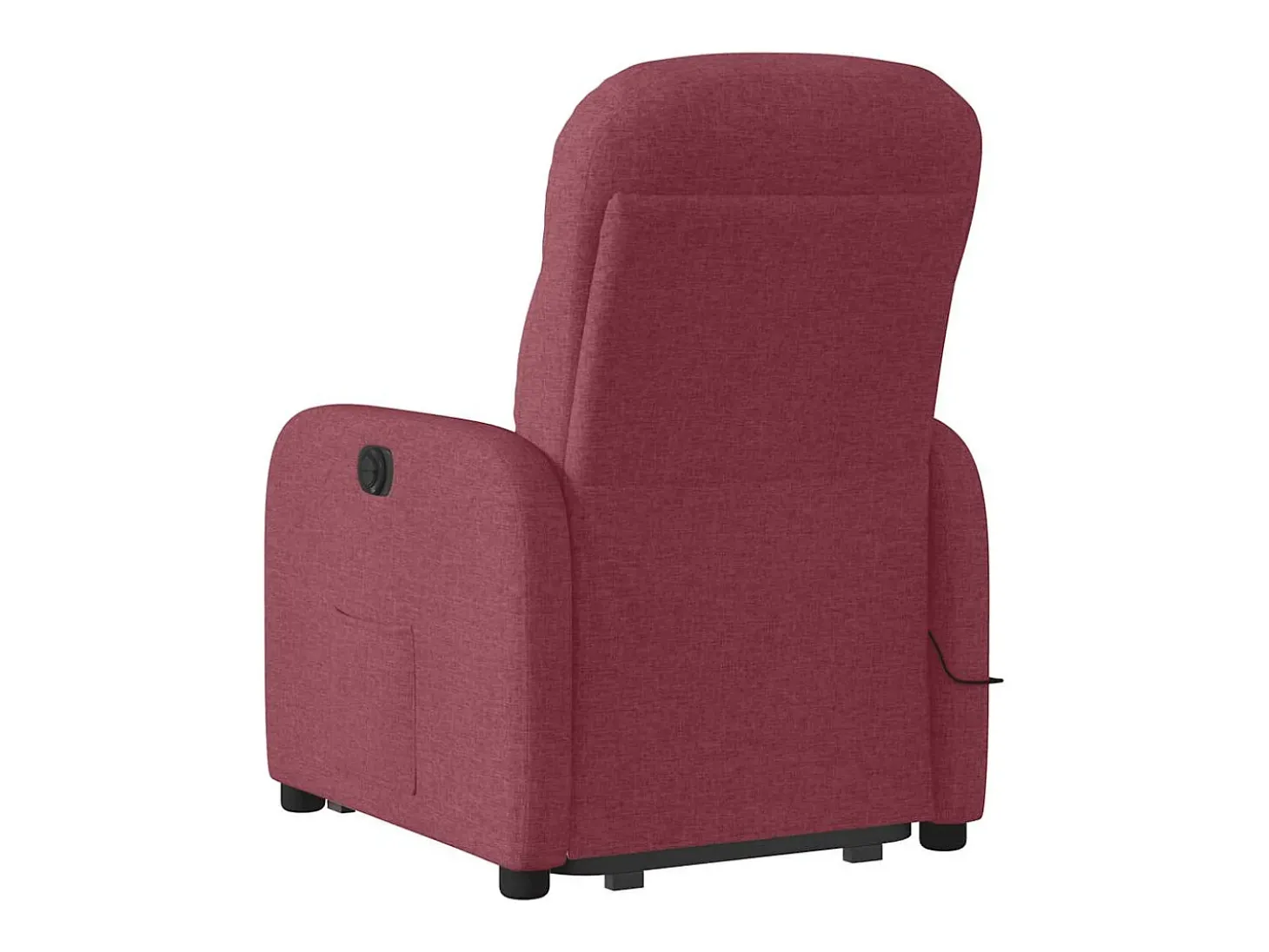 Poltrona elevatória de massagens elétrica tecido vermelho tinto