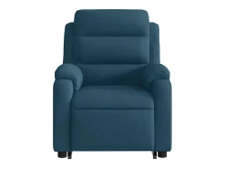 Poltrona elevatória de massagens veludo azul