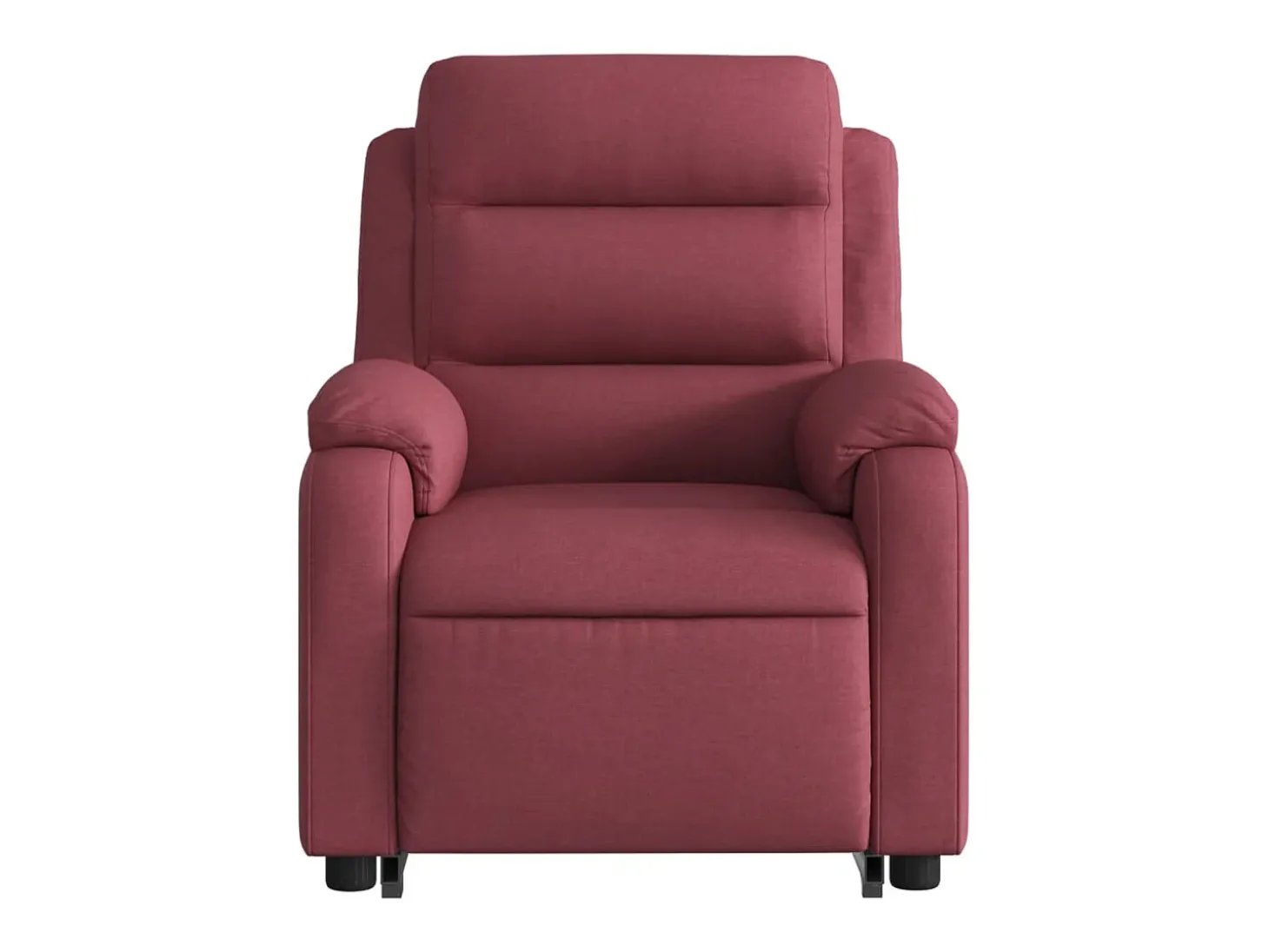 Poltrona elevatória de massagens elétrica tecido vermelho tinto