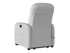 Poltrona elevatória de massagens tecido cinzento-nublado