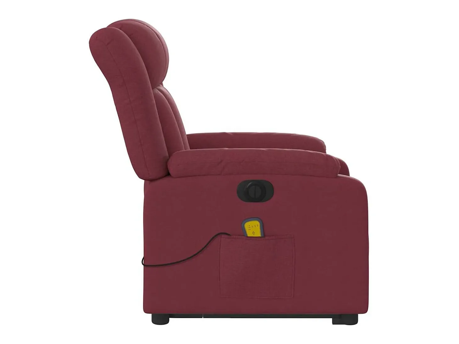 Poltrona elevatória de massagens elétrica tecido vermelho tinto