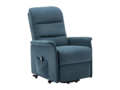 Poltrona elevável elétrica em tecido azul CAPUCINE