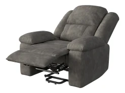 Poltrona elétrica de luxo para relaxamento e massagem, cinza