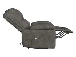 Poltrona elétrica de luxo para relaxamento e massagem, cinza