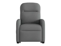 Poltrona elétrica elevatória massagens tecido cinzento-escuro