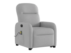 Poltrona elétrica elevatória massagens tecido cinzento-nublado