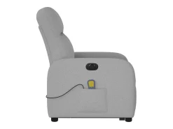 Poltrona elétrica elevatória massagens tecido cinzento-nublado