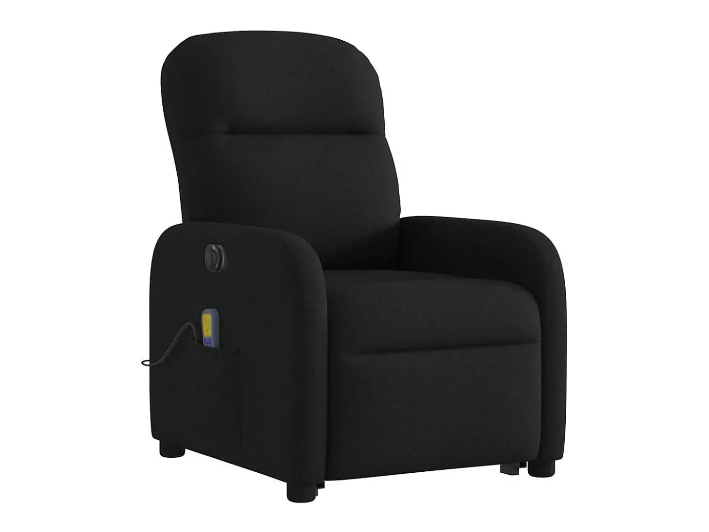 Poltrona elétrica elevatória massagens tecido preto