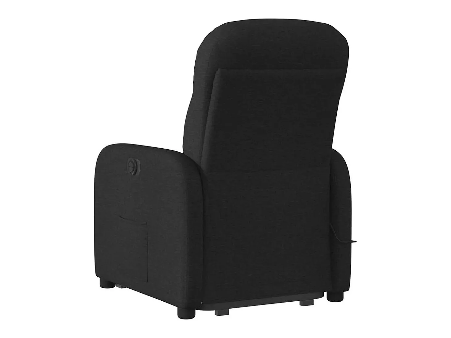 Poltrona elétrica elevatória massagens tecido preto