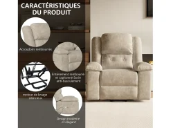 Poltrona elétrica reclinável 160° com controle remoto, massagem de 8 pontos + massagem lombar de 2 pontos, couro PU, marrom