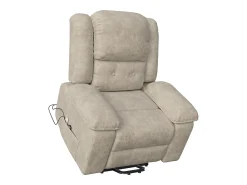 Poltrona elétrica reclinável 160° com controle remoto, massagem de 8 pontos + massagem lombar de 2 pontos, couro PU, marrom