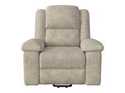 Poltrona elétrica reclinável 160° com controle remoto, massagem de 8 pontos + massagem lombar de 2 pontos, couro PU, marrom