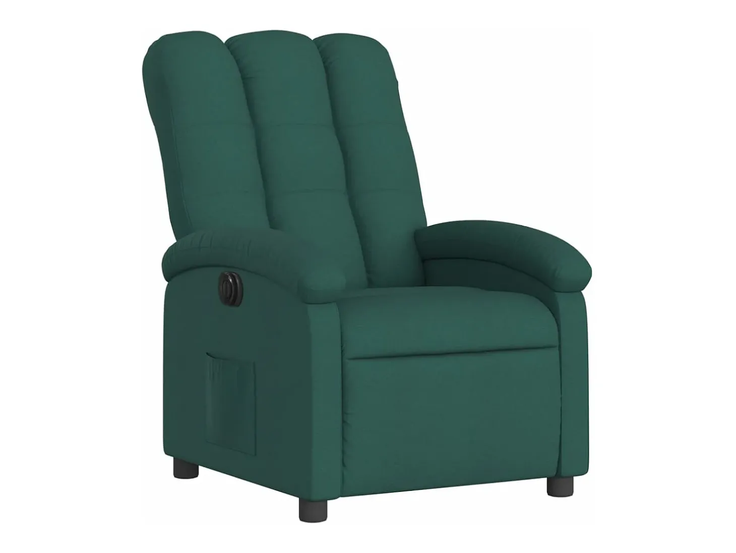 Poltrona elétrica reclinável tecido verde-escuro