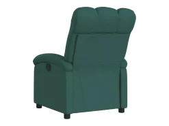Poltrona elétrica reclinável tecido verde-escuro