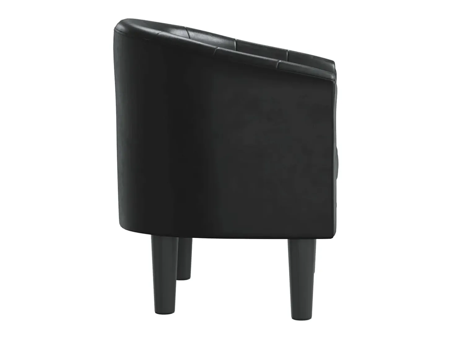 Poltrona em couro artificial preto