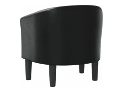 Poltrona em couro artificial preto