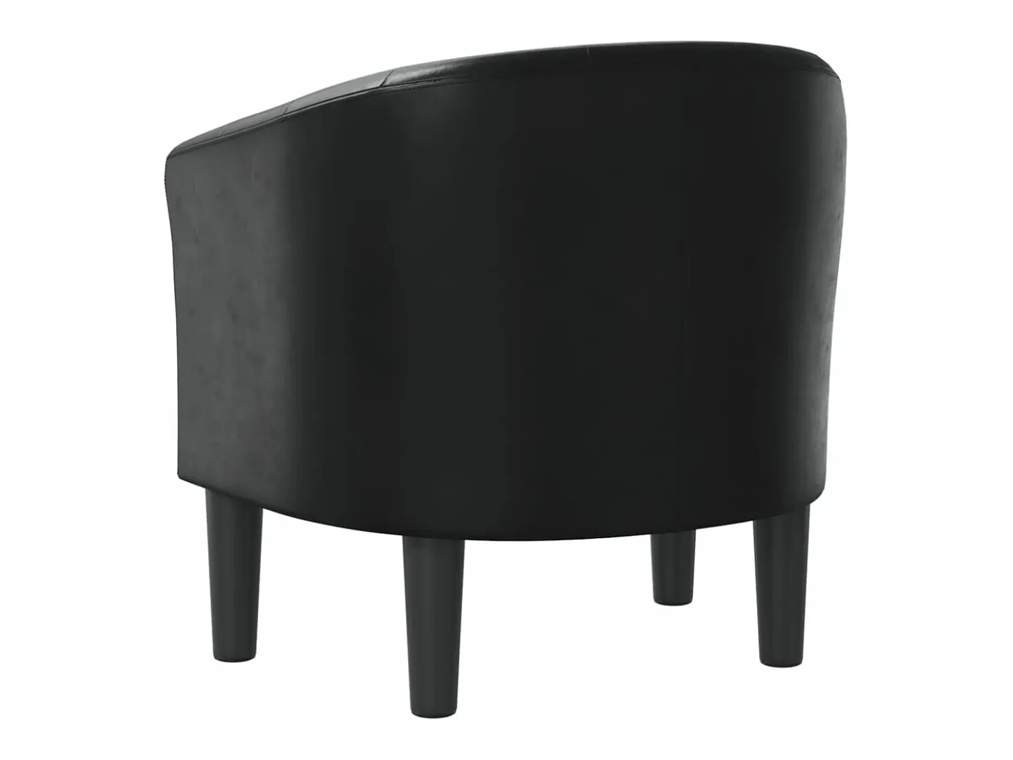Poltrona em couro artificial preto