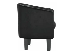 Poltrona em couro artificial preto