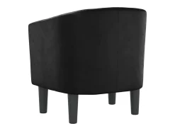 Poltrona em couro artificial preto
