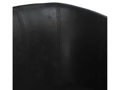 Poltrona em couro artificial preto