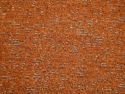 Poltrona em forma de concha em tecido chenille terracota DELIPO